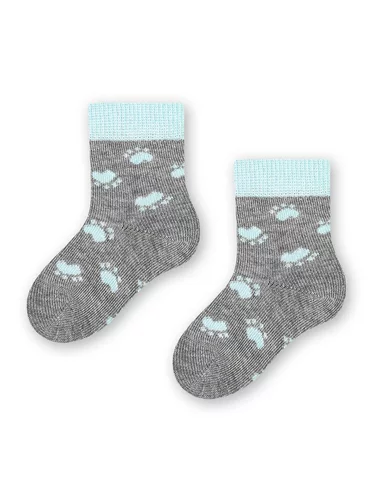 Sosete bebelusi gri melanj cu model Steven S138-276