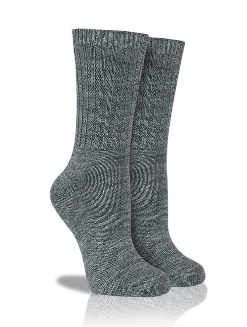 Sosete groase lana gri cu manseta lunga raiata Socks Concept SC-1601-2