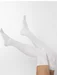 Sosete jambiere albe lungi peste genunchi Steven S076-020