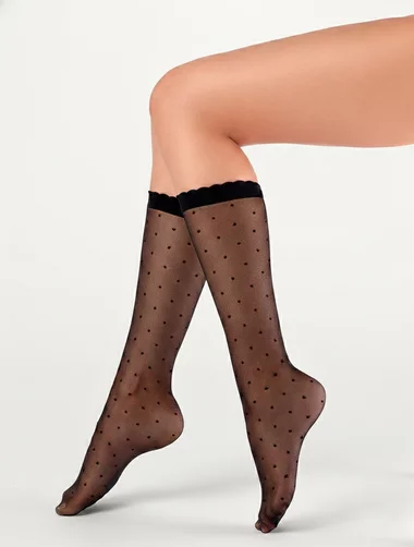 Sosete lycra lungi cu buline Sosetaria Balerina 20 den