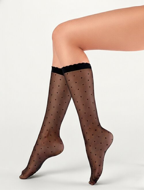 Socks Sosete lycra lungi cu buline Sosetaria Balerina 20 den