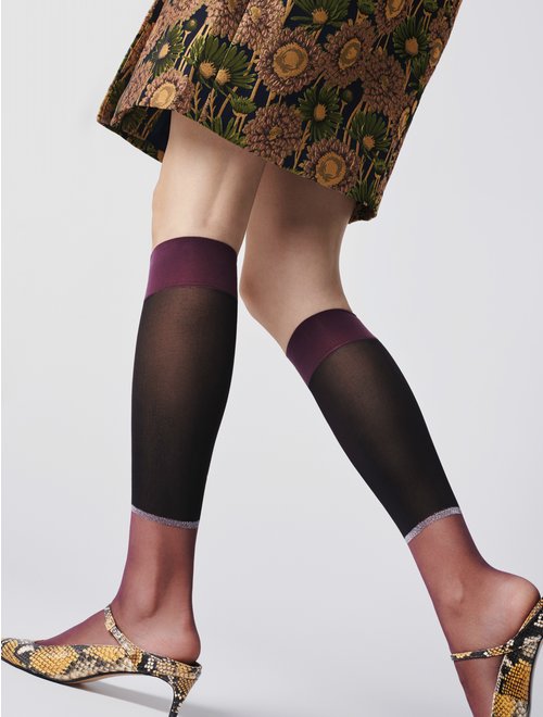 Sosete lungi cu model fiore fauna 20 den