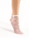 Sosete lycra albe cu flori rose Fiore Jodie 20 den