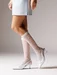 Sosete lycra albe cu model lungi sub genunchi Laura Baldini Frosty Steps 20 den