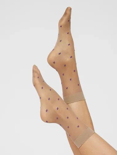 Sosete lycra natural cu model Knittex Match 20 den