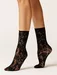 Sosete lycra negre cu model dantelat Laura Baldini Refined 20 den
