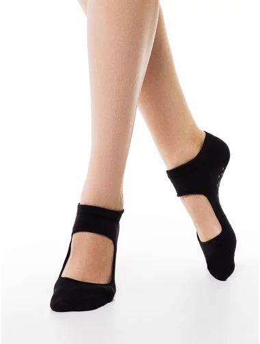 Sosete scurte antiderapante pentru pilates Conte Elegant Active