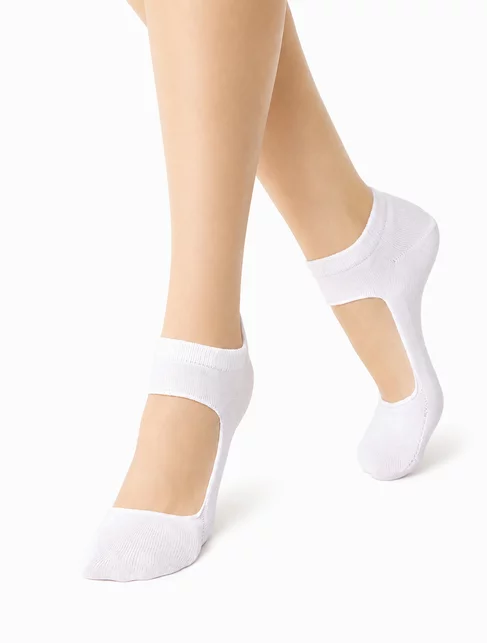 Sosete scurte antiderapante pentru pilates Conte Elegant Active