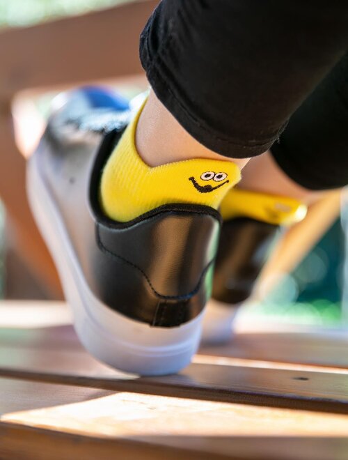 Sosete scurte galbene cu smiley socks concept sc-1879-7