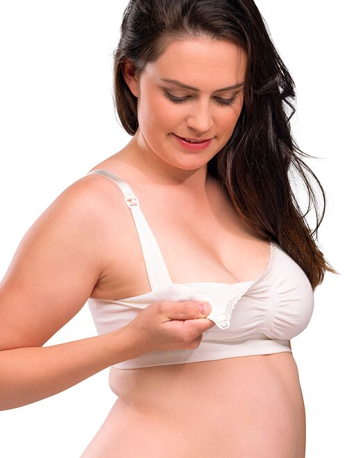 Sutien bumbac pentru alaptat fara cusaturi Carriwell Organic Nursing Bra