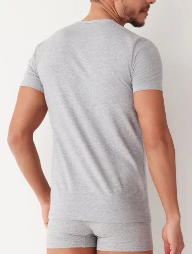 Tricou bumbac barbati cu decolteu in V Cotonella AU297 0001