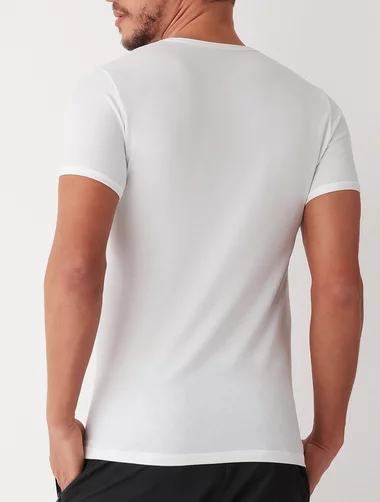 Tricou bumbac barbati cu decolteu in V Cotonella GU033 0001