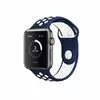 Curea sport din silicon cu perforatii pentru Apple Watch 38/40 mm Blue&White