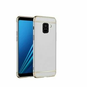 Husa 3 in 1 Luxury pentru Galaxy J6 (2018) Silver