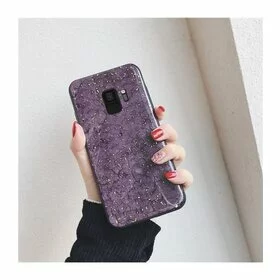 Husa protectie cu model marble pentru Galaxy A6 (2018) Plus Purple
