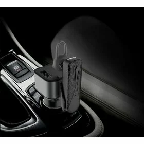 Kit Casca Bluetooth + Incarcator auto 2x USB, 3.4A - Dudao Car Kit Black