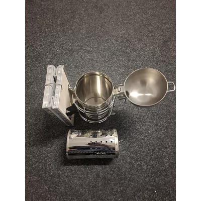 Afumător inox standard ranforsat, capac rotund, cu cilindru picture - 2