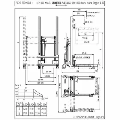 LEV 600 carucior cu lift, inaltime ridicare 1.4 m picture - 2