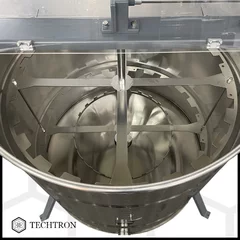 Centrifuga apicola combinata 20 rame multietajat 3/4 radial sau 4 rame cuib 1/1 tangential, inox alimentar AISI 304, Ø750 mm, electrica 220V/12V 280W si manuala, Techtron picture - 6