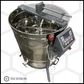 Centrifuga apicola combinata 12 rame multietajat 3/4 radial sau 4 rame cuib 1/1 tangential, inox alimentar AISI 304, Ø650 mm, electrica 220V/12V 280W si manuala, Techtron