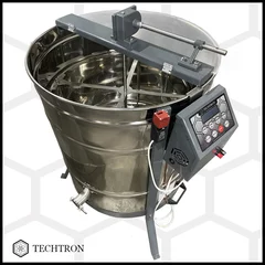 Centrifuga apicola combinata 12 rame multietajat 3/4 radial sau 4 rame cuib 1/1 tangential, inox alimentar AISI 304, Ø650 mm, electrica 220V/12V 280W si manuala, Techtron
