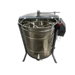 Centrifuga apicola combinata 12 rame multietajat 3/4 radial sau 4 rame cuib 1/1 tangential, inox alimentar AISI 304, Ø650 mm, electrica 220V/12V 280W si manuala, Techtron picture - 3