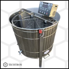 Centrifuga apicola reversibila 4 rame cuib 1/1, inox alimentar AISI 304 0.8 mm, Ø850 mm electrica 220V/12V, full automat, Techtron PREMIUM