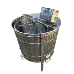 Centrifuga apicola reversibila 4 rame cuib 1/1, inox alimentar AISI 304 0.8 mm, Ø850 mm electrica 220V/12V, full automat, Techtron PREMIUM