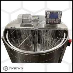 Centrifuga apicola reversibila 6 rame cuib 1/1, inox alimentar AISI 304 0.8 mm, Ø950 mm electrica 220V/12V, full automat, Techtron PREMIUM