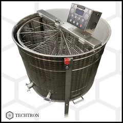 Centrifuga apicola reversibila 8 rame cuib 1/1, inox alimentar AISI 304 0.8 mm, Ø950 mm electrica 220V/12V, full automat, Techtron PREMIUM