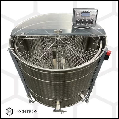 Centrifuga apicola reversibila 6 rame cuib 1/1, inox alimentar AISI 304 0.8 mm, Ø950 mm electrica 220V/12V, full automat, Techtron picture - 6