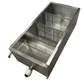Filtru miere orizontal inox alimentar AISI 304 cu pereti incalziti, lungime 1000 mm, Techtron
