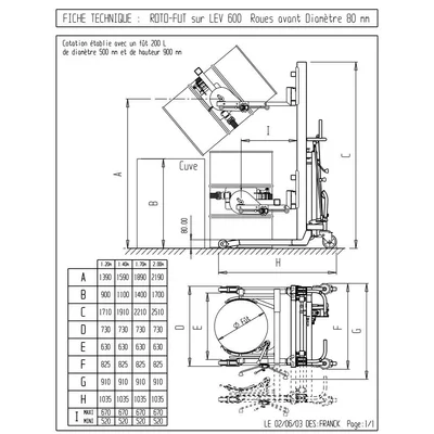 LEV 600 carucior cu lift, inaltime ridicare 1.7 m picture - 3