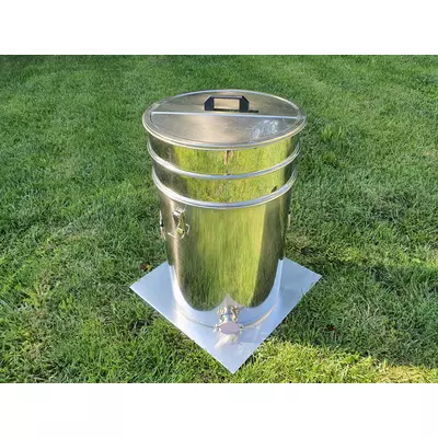 Maturator inox alimentar PRO 100 kg cu manere, inchidere capac si sita dubla picture - 2