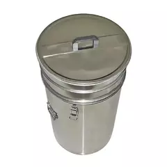 Maturator inox alimentar PRO 100 kg cu manere, inchidere capac si sita dubla picture - 5