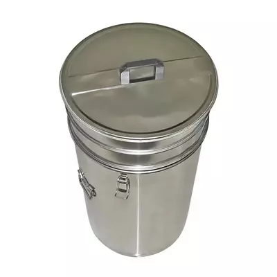 Maturator inox alimentar PRO 100 kg cu manere, inchidere capac si sita dubla picture - 5