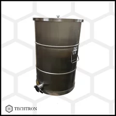 Maturator miere 100kg, inox alimentar 304, 0.8 mm, Ø400 mm, canea inox si manere