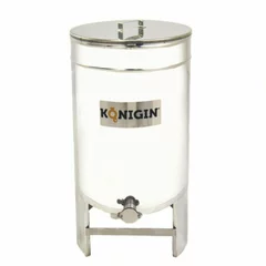 Maturator miere din inox cu picioare, capac si canea 100 L, Konigin picture - 1