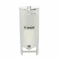Maturator miere din inox cu picioare, capac si canea 150 L, Konigin picture - 1