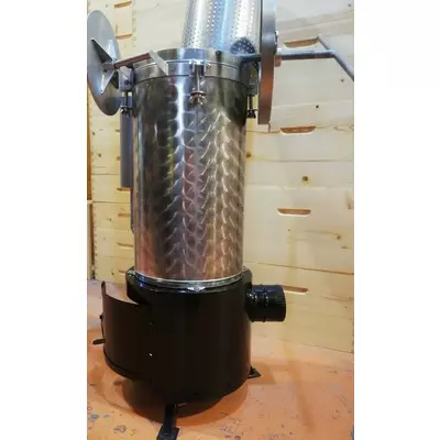 Presa de ceara cu aburi din inox cu soba lemne picture - 3