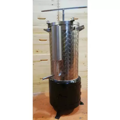 Presa de ceara cu aburi din inox cu soba lemne picture - 4