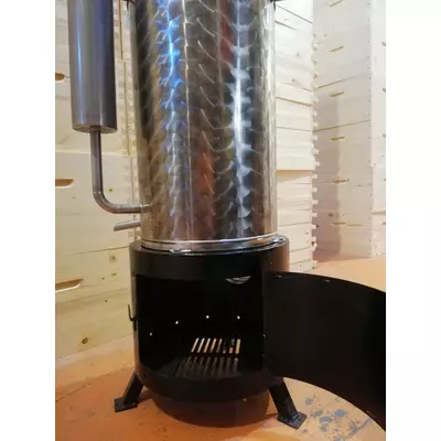 Presa de ceara cu aburi din inox cu soba lemne picture - 5