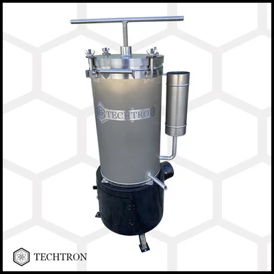 Presa de ceara cu aburi din inox cu soba lemne picture - 8