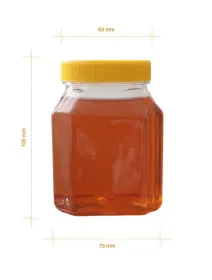 Borcan miere plastic alimentar octogonal 500g