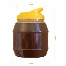 Borcan miere plastic alimentar rotund 3kg
