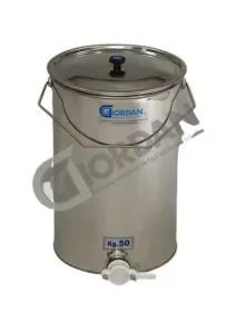 Maturator 50 kg miere, inox, cu toarta, canea plastic, Giordan
