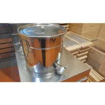Maturator inox alimentar 28 kg miere 20 litri, canea inox si manere Techtron