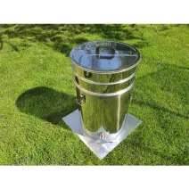 Maturator inox alimentar PRO 75 kg cu manere, inchidere capac si sita dubla picture - 2