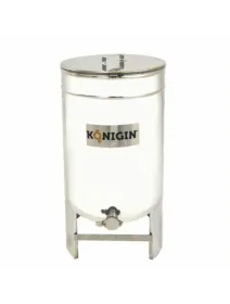 Maturator miere din inox cu picioare, capac si canea 100 L, Konigin