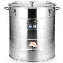 Maturator premium Caadex, 50kg, manere, cleme de inchidere si garnitura la capac